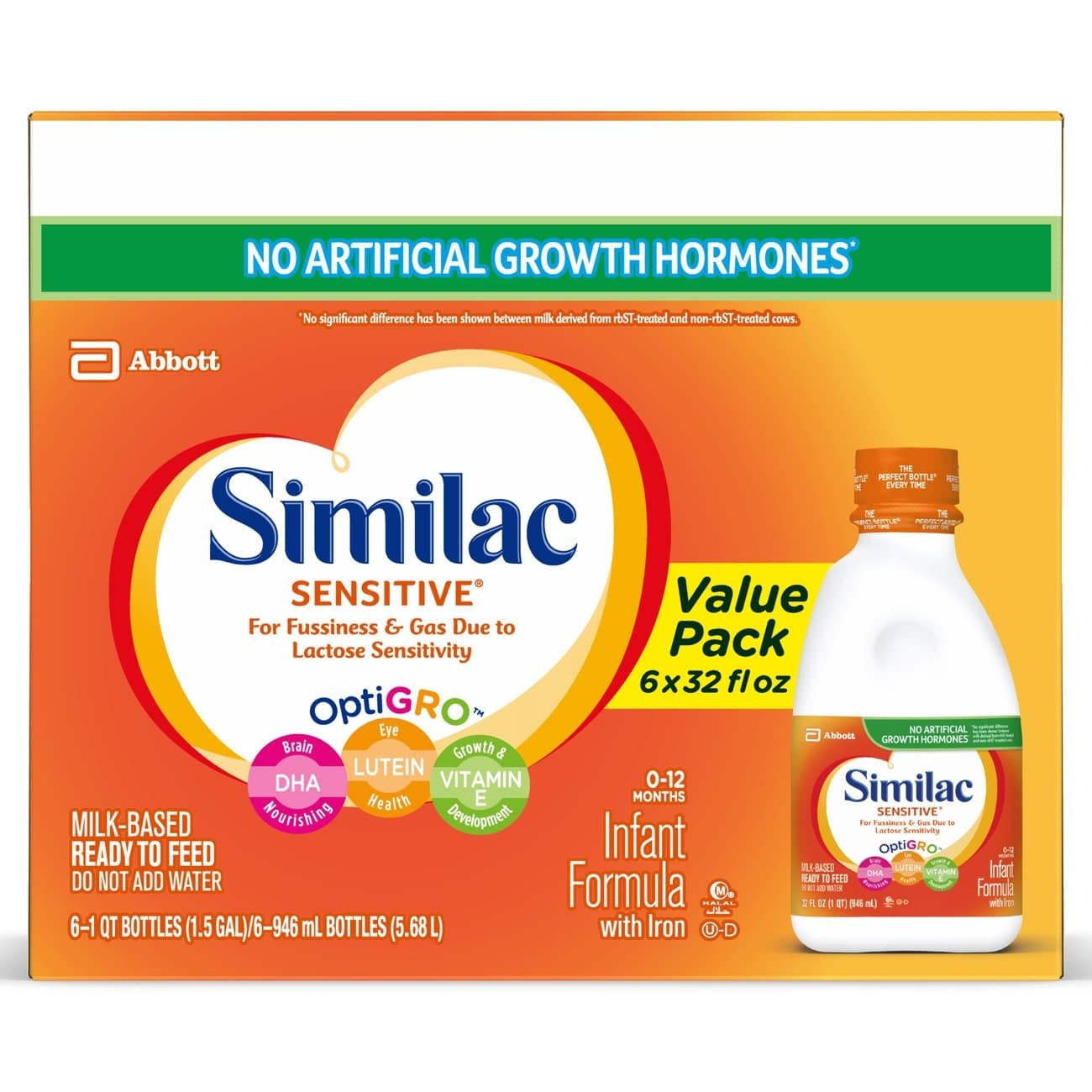 Similac Sensitive Infant Formula with Iron, 32 oz Bottle - Image 2