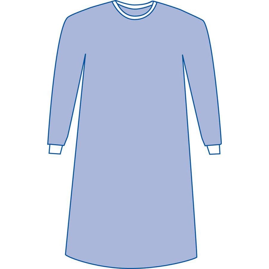 Medline Aurora Nonreinforced Gown with Set-In Sleeves, Size 2XL - Image 1