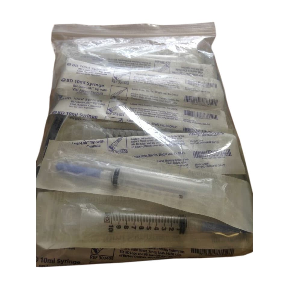 BD Interlink Syringe with Vial Access Cannula, 10mL, 15G, Sterile, Latex-Free - Image 3