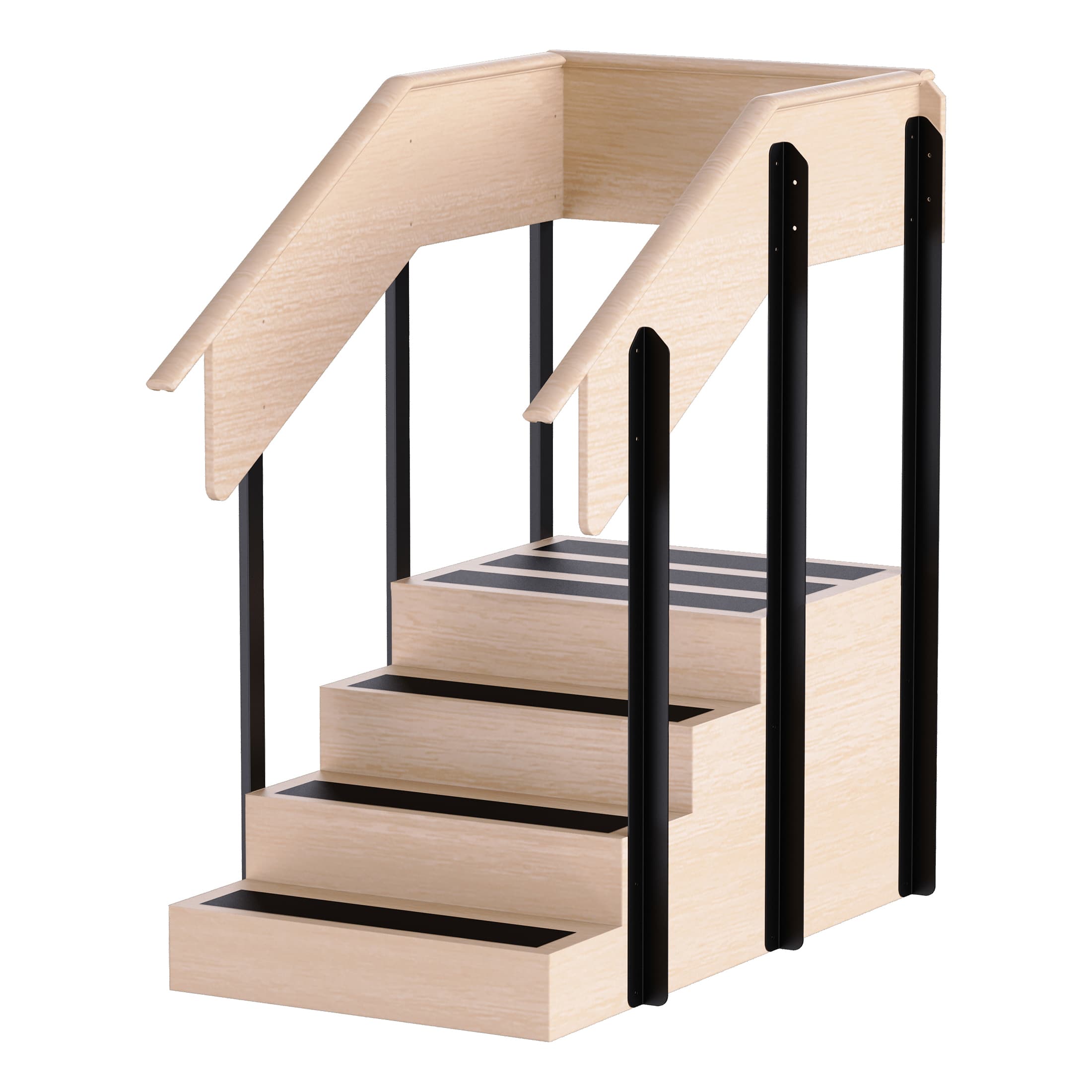 Hausmann Timber 4-Step Straight Staircase with Platform