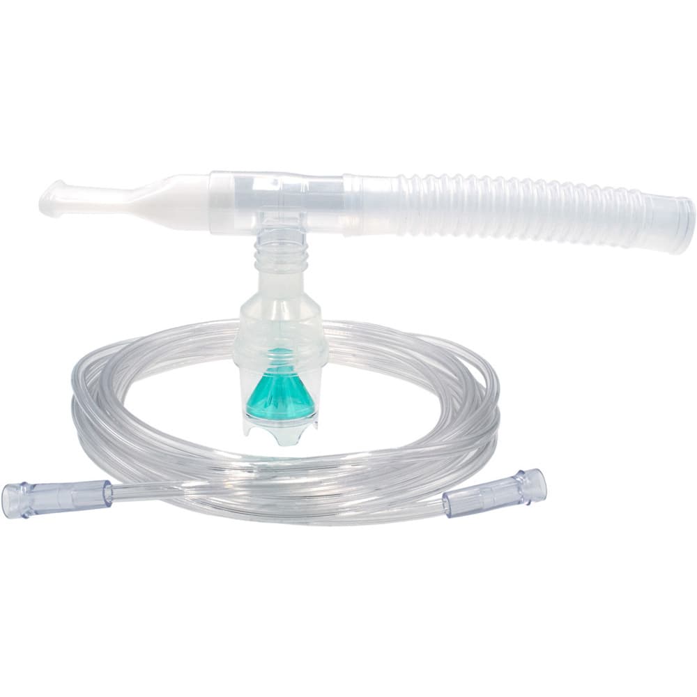 Salter Labs Nebulizer with Anti-Drool T-Piece, Mouthpiece, 6" Reservoir and 7 Ft Tubing - Image 1