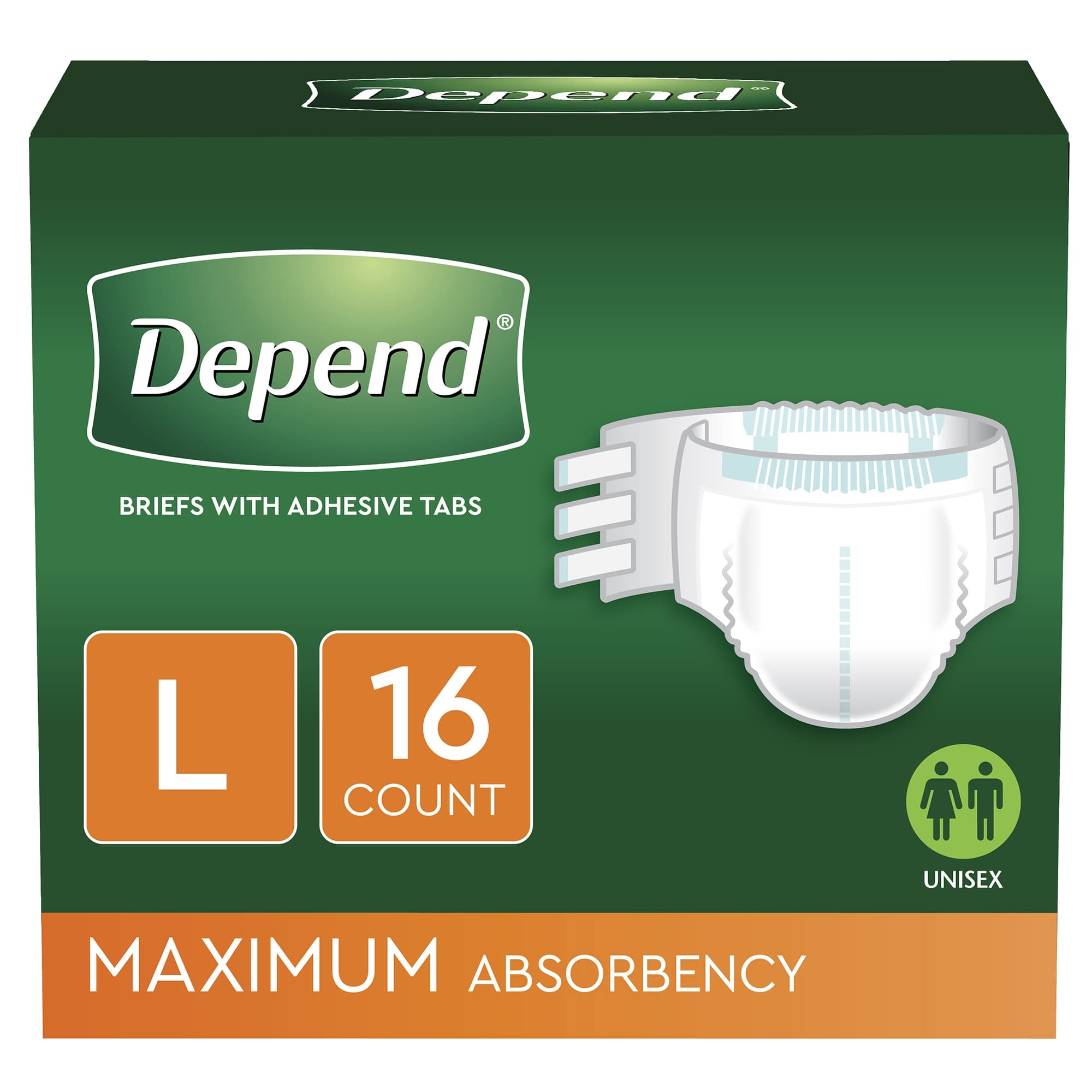 Depend Briefs With Adhesive Tabs - Image 2
