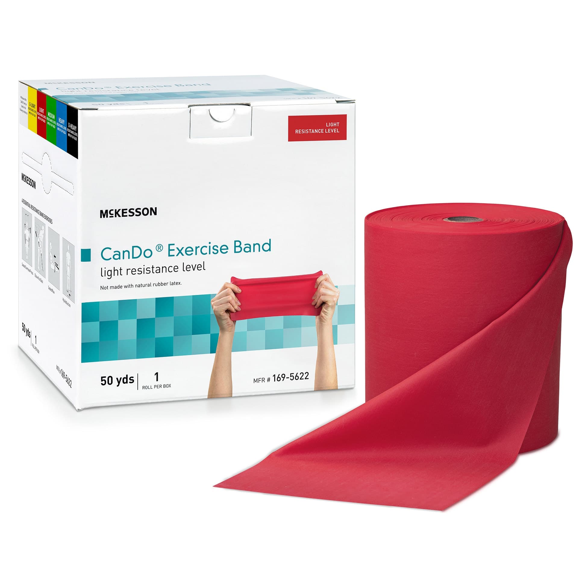 McKesson CanDo Red Light Resistance Exercise Band - Image 1