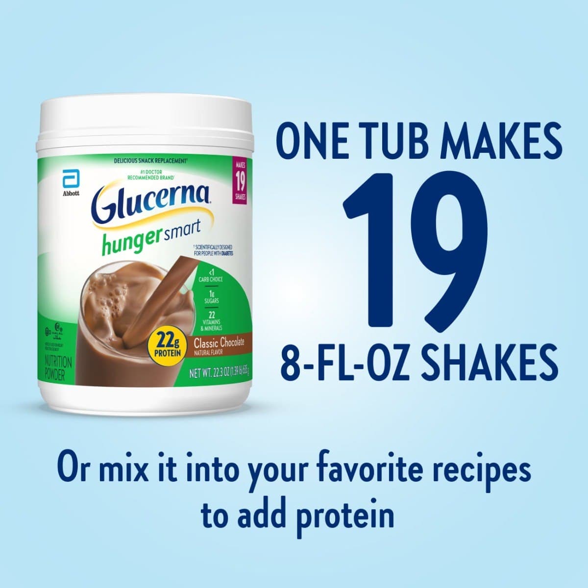 Glucerna Hunger Smart Oral Supplement, Rich Chocolate, 22.3 oz - Case of 2 - Image 2