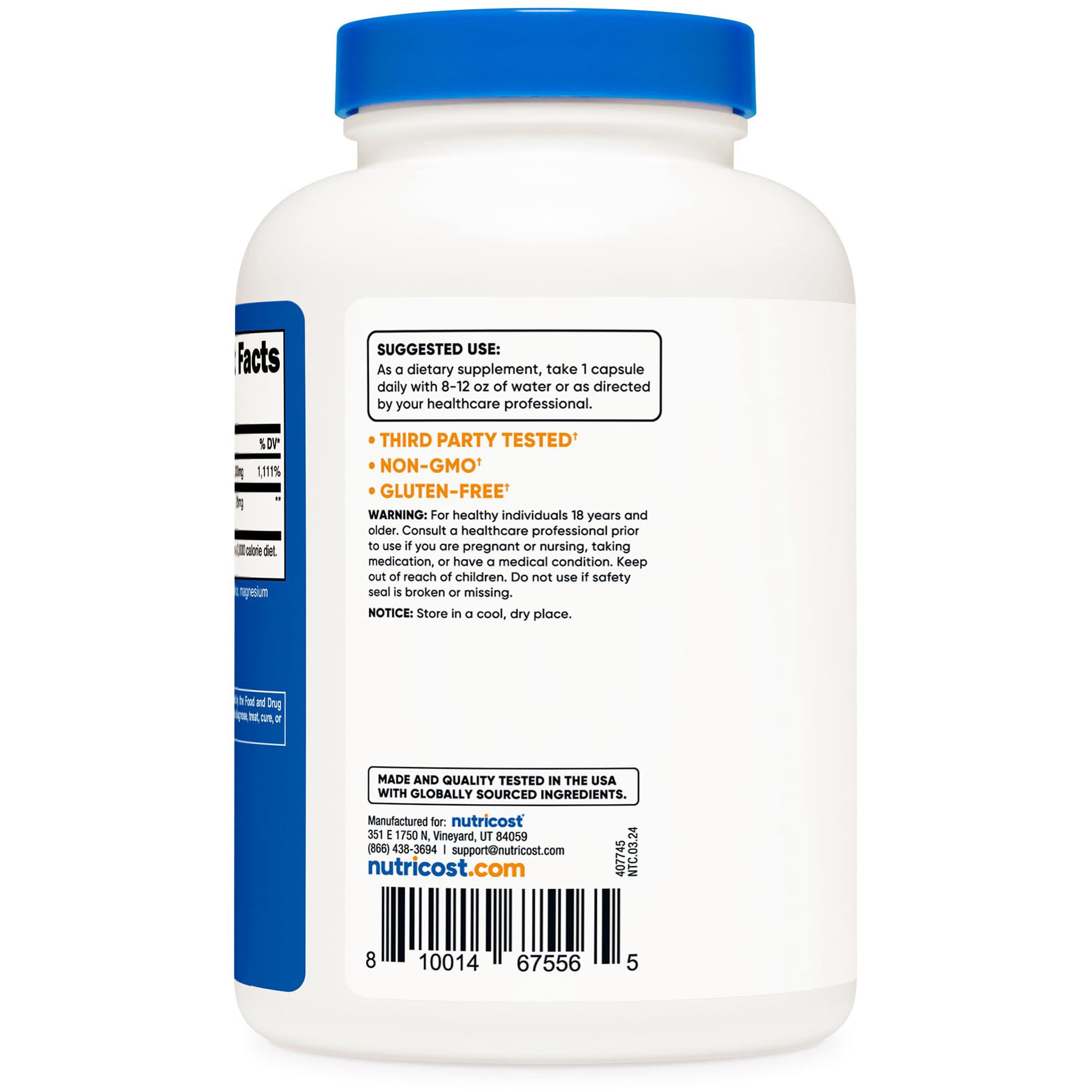 Nutricost Vitamin C with Rose Hips Capsules - Image 3