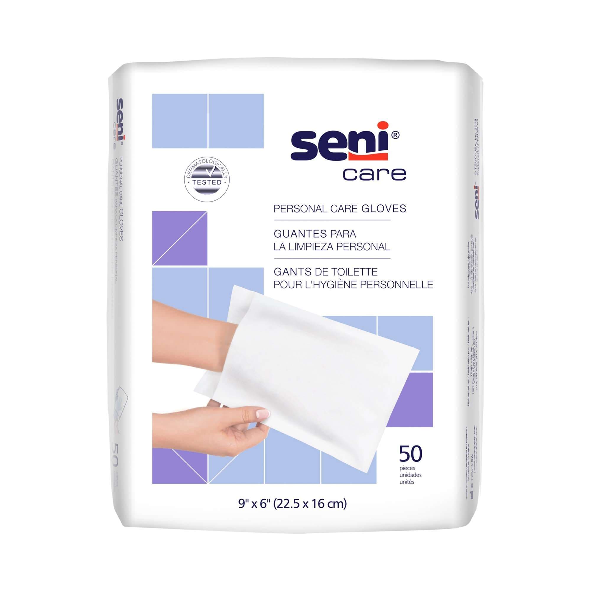 Seni Care Wash Glove White Disposable - Package of 50 - Image 1