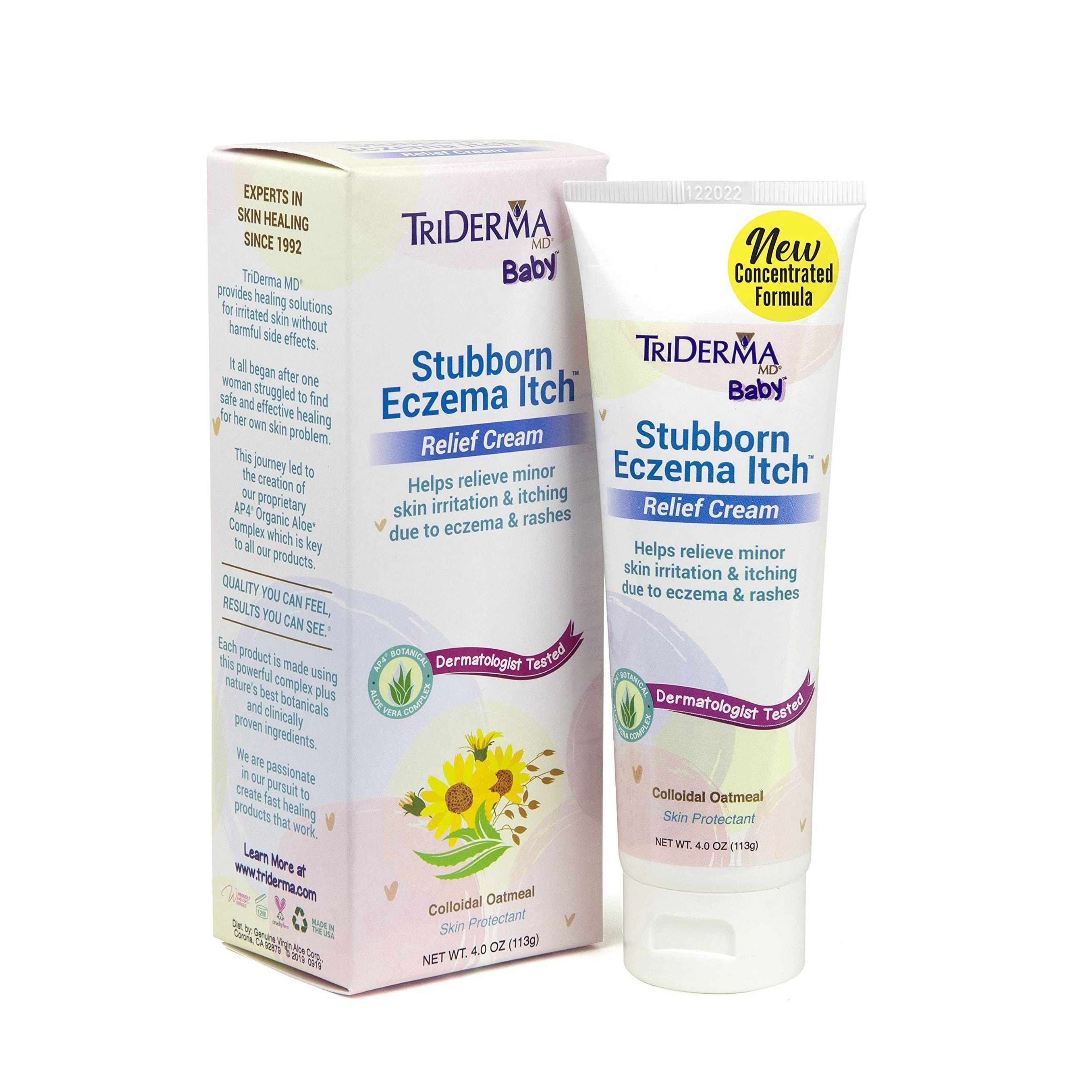 Triderma Baby Stubborn Eczema Itch Relief Cream, 4 oz