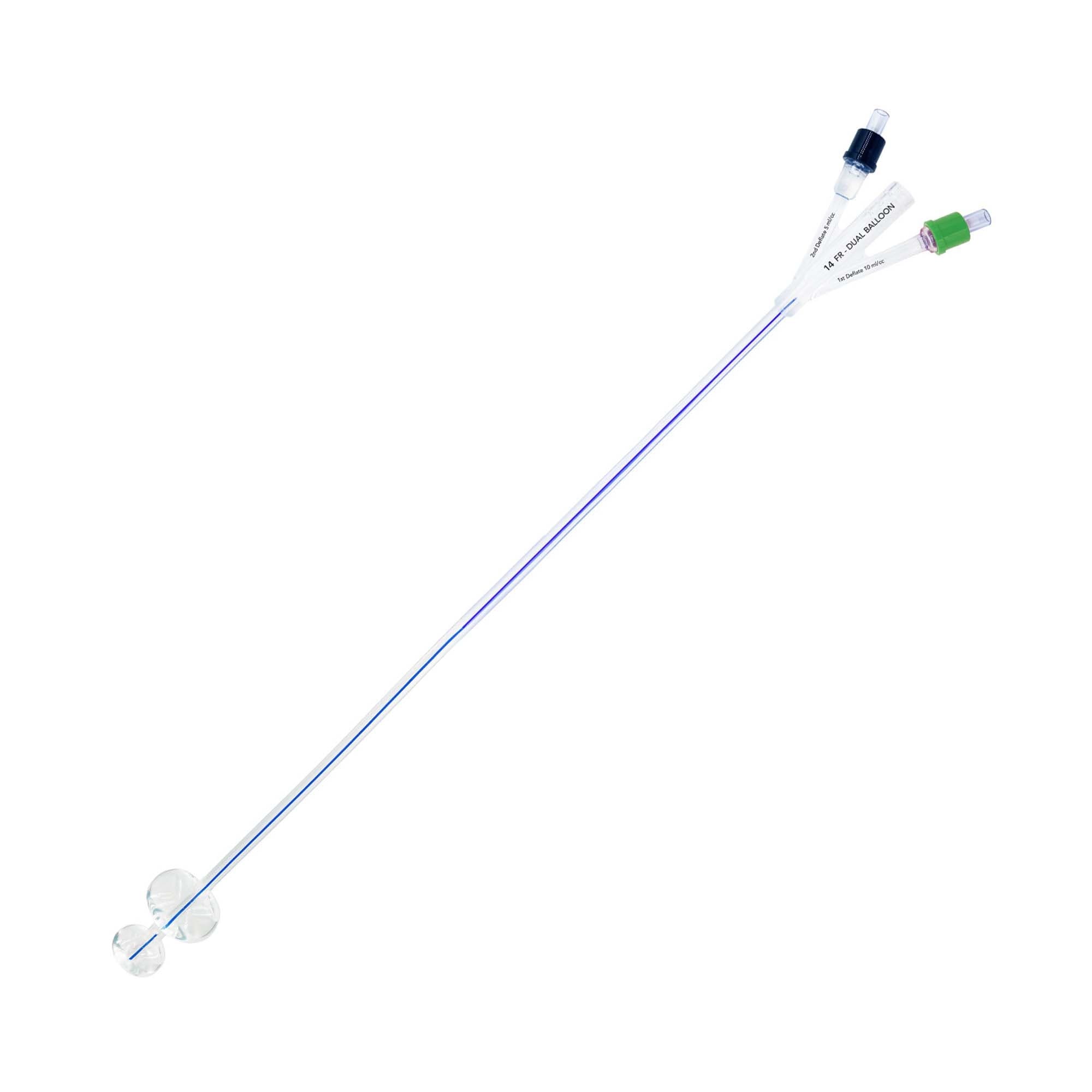 TruCath Duo 100% Silicone Dual-Balloon 2-Way Foley Catheter