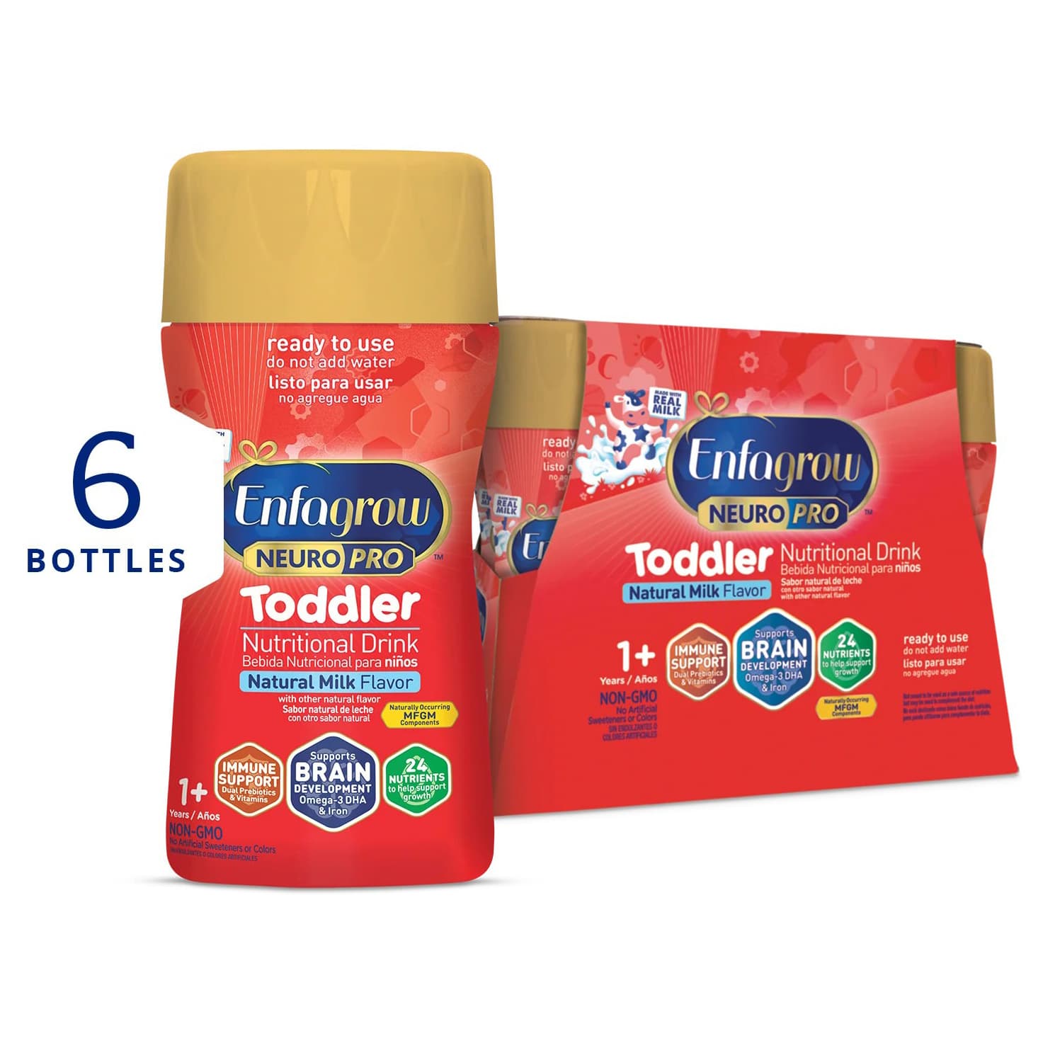 Enfargrow Pediatric Oral Supplement, Natural Milk Flavor, 8 oz - Carton of 6 - Image 1