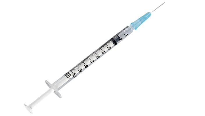 BD 1 mL Tuberculin Syringe with Detachable Needle