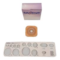 Safe N Simple Precut Ostomy Barrier, Beige, Standard Wear