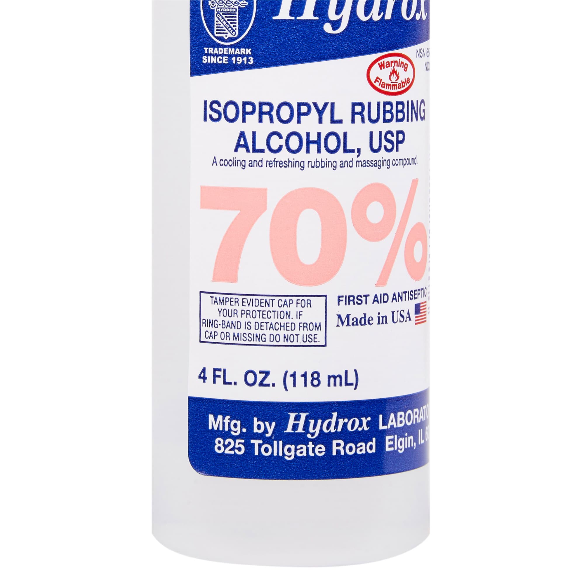 McKesson Isopropyl Rubbing Alcohol First Aid Antiseptic, 70% Strength, 4 oz - Case of 60 - Image 2