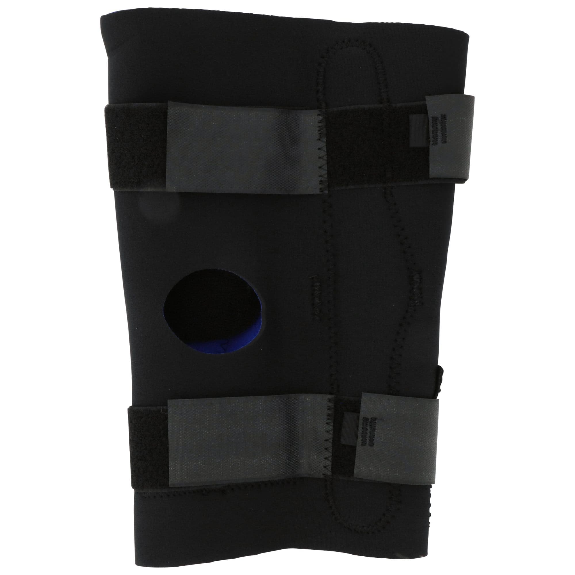 McKesson Wraparound Knee Brace Hook n Loop Strap Closure with D-Rings Black Left-Right Knee - Image 2