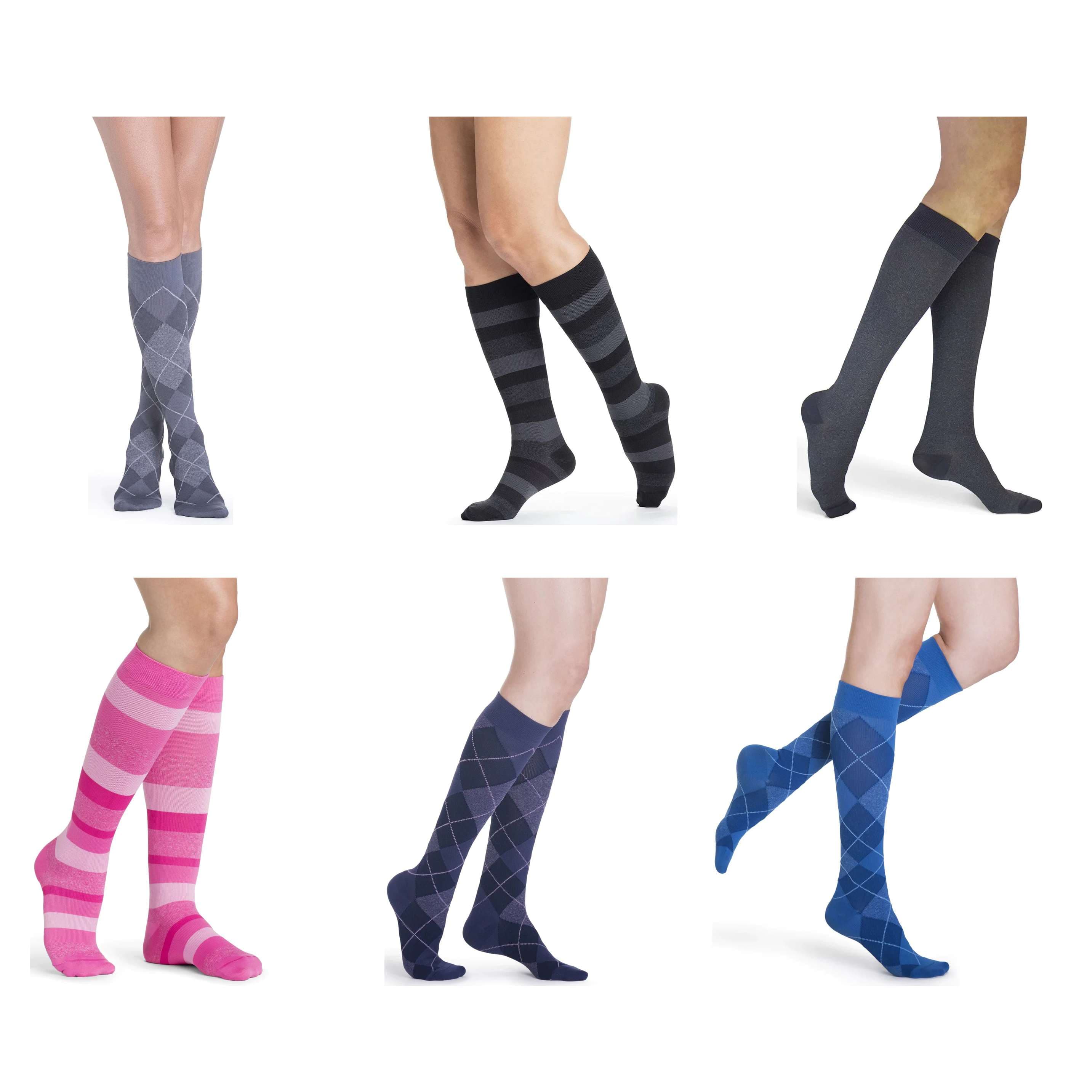 Sigvaris Microfiber Shades women Calf High Compression Socks, 15-20mmHg