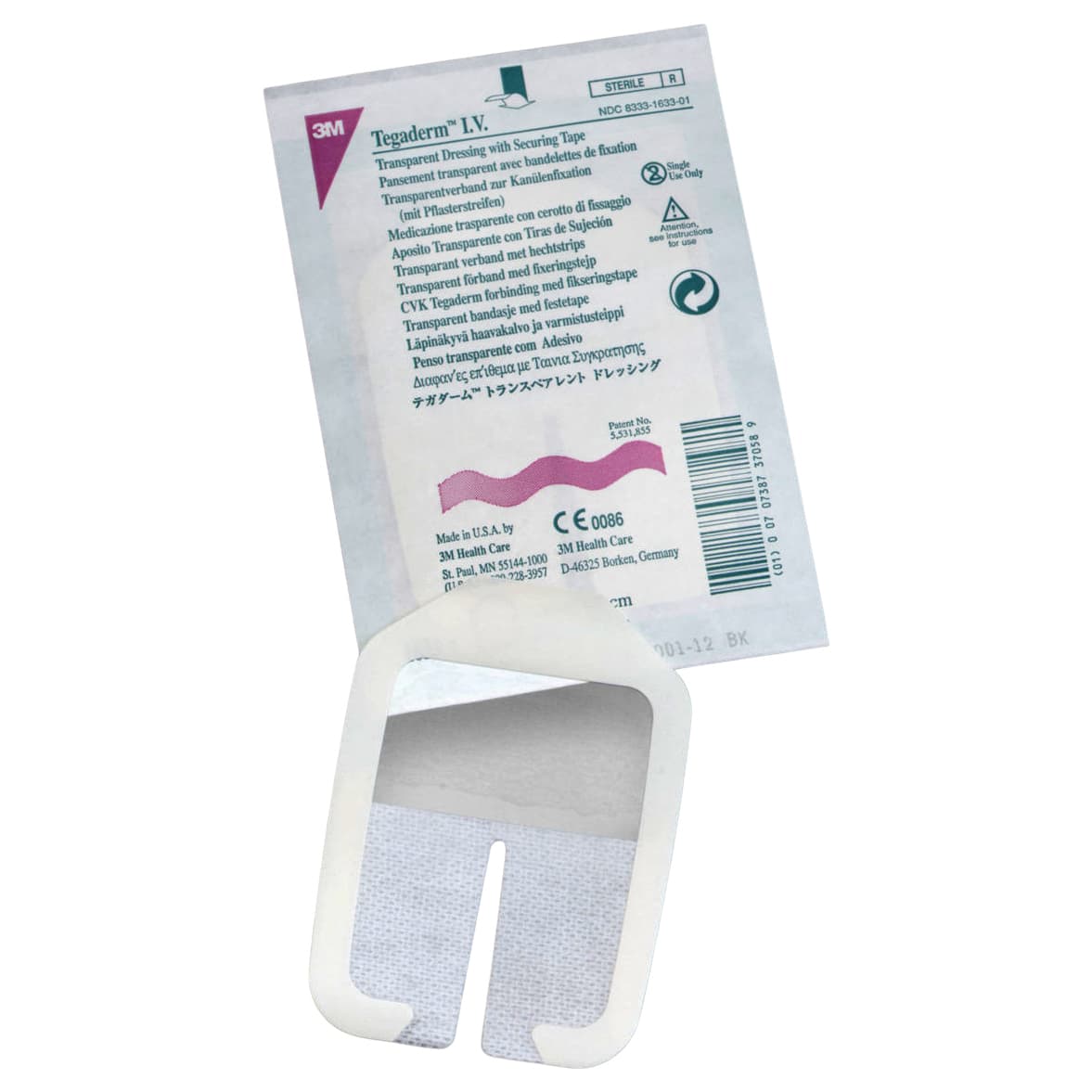 3M Tegaderm IV Transparent Adhesive Film Dressing with Border - Image 1