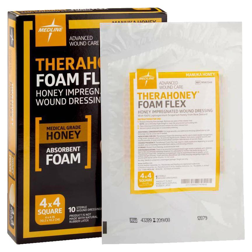 TheraHoney Foam Flex Manuka Honey Impregnated Wound Dressing - Image 1