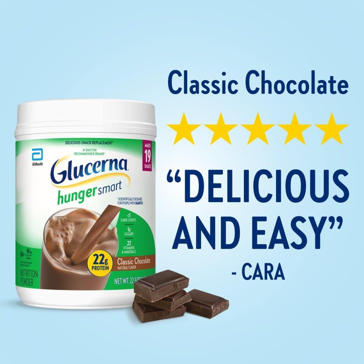 Glucerna Hunger Smart Oral Supplement, Rich Chocolate, 22.3 oz - Case of 2 - Image 7