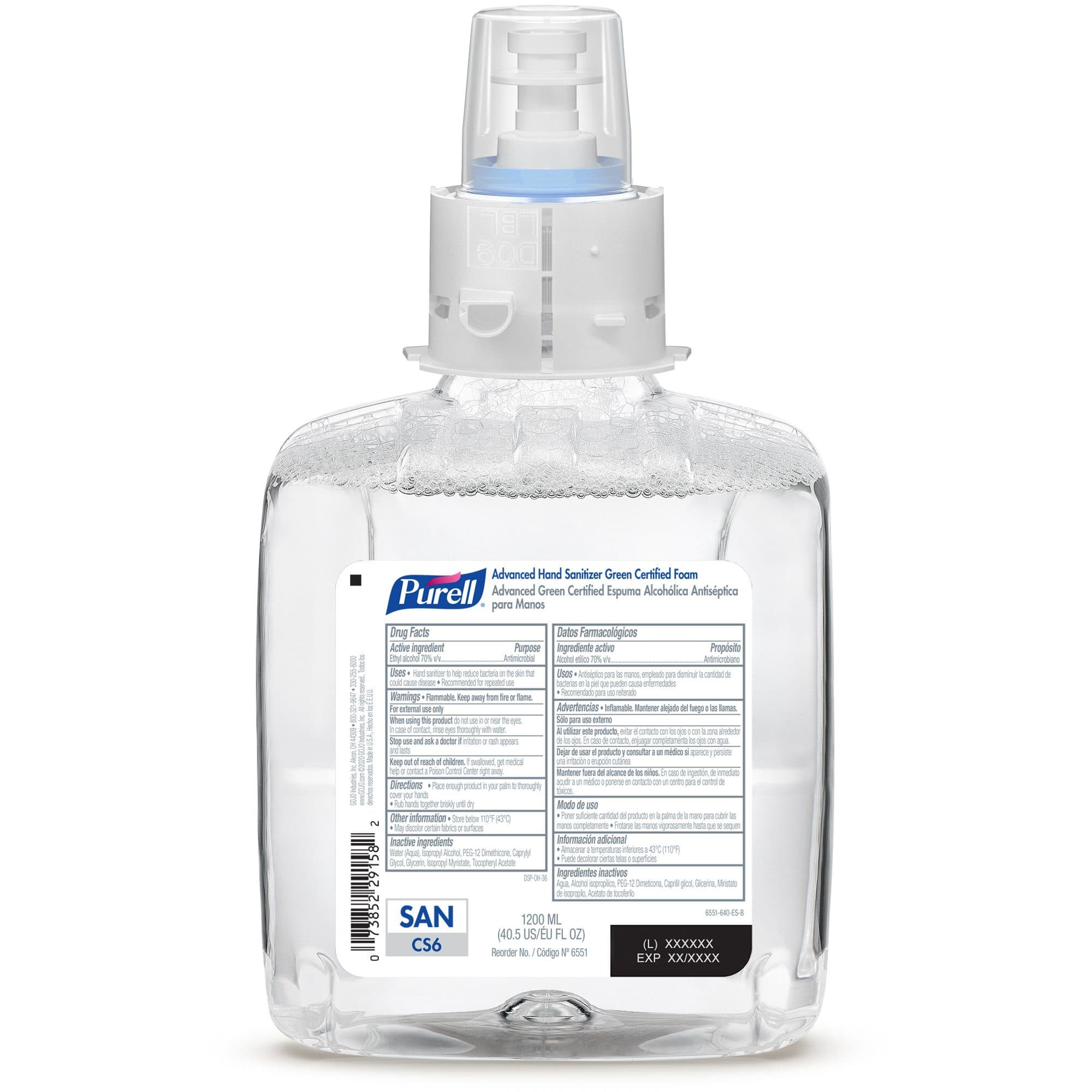 Purell Advanced Hand Sanitizer Foam Refill, 1200 mL - Case of 2