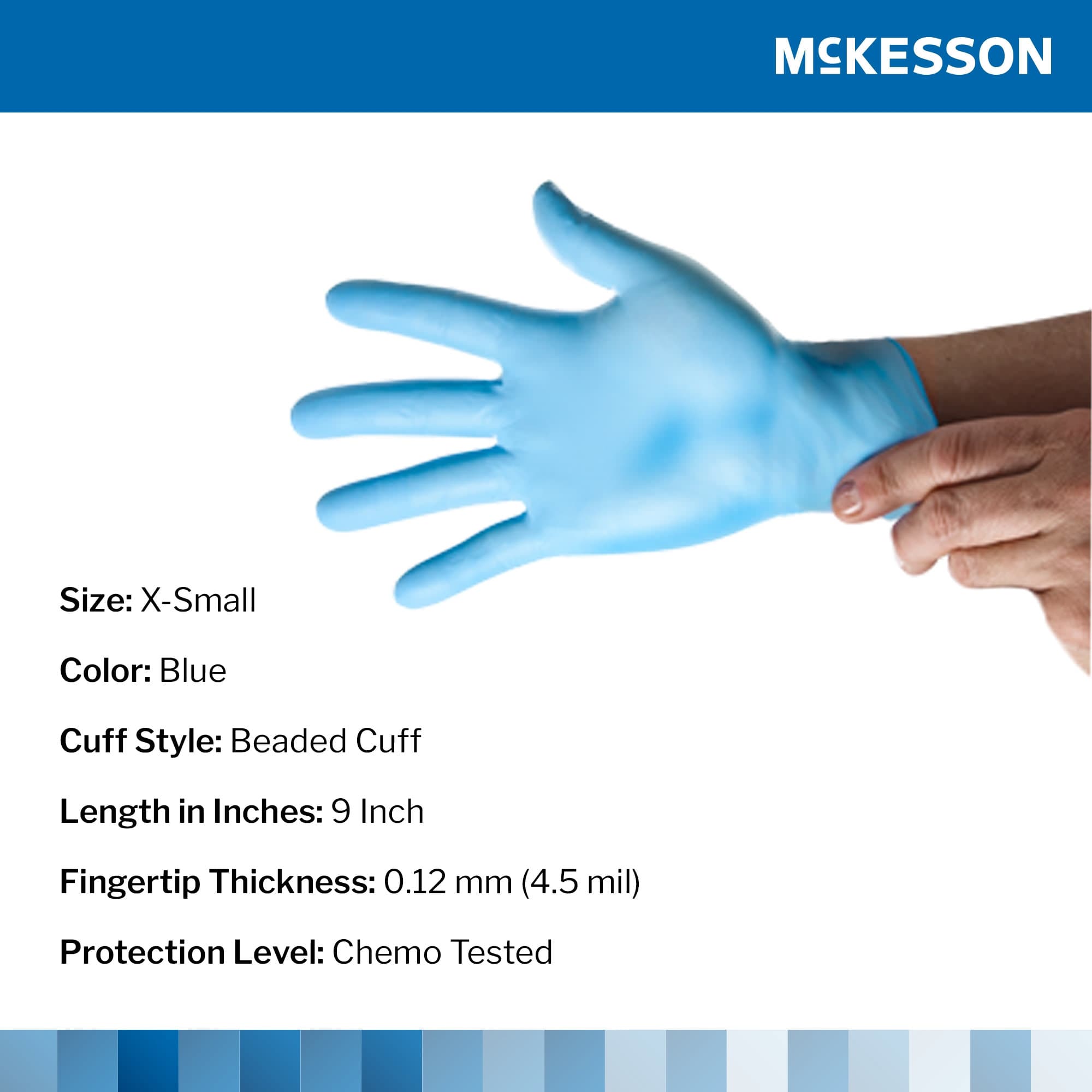 McKesson Confiderm 4.5C Nitrile Powder Free Exam Gloves - Image 2