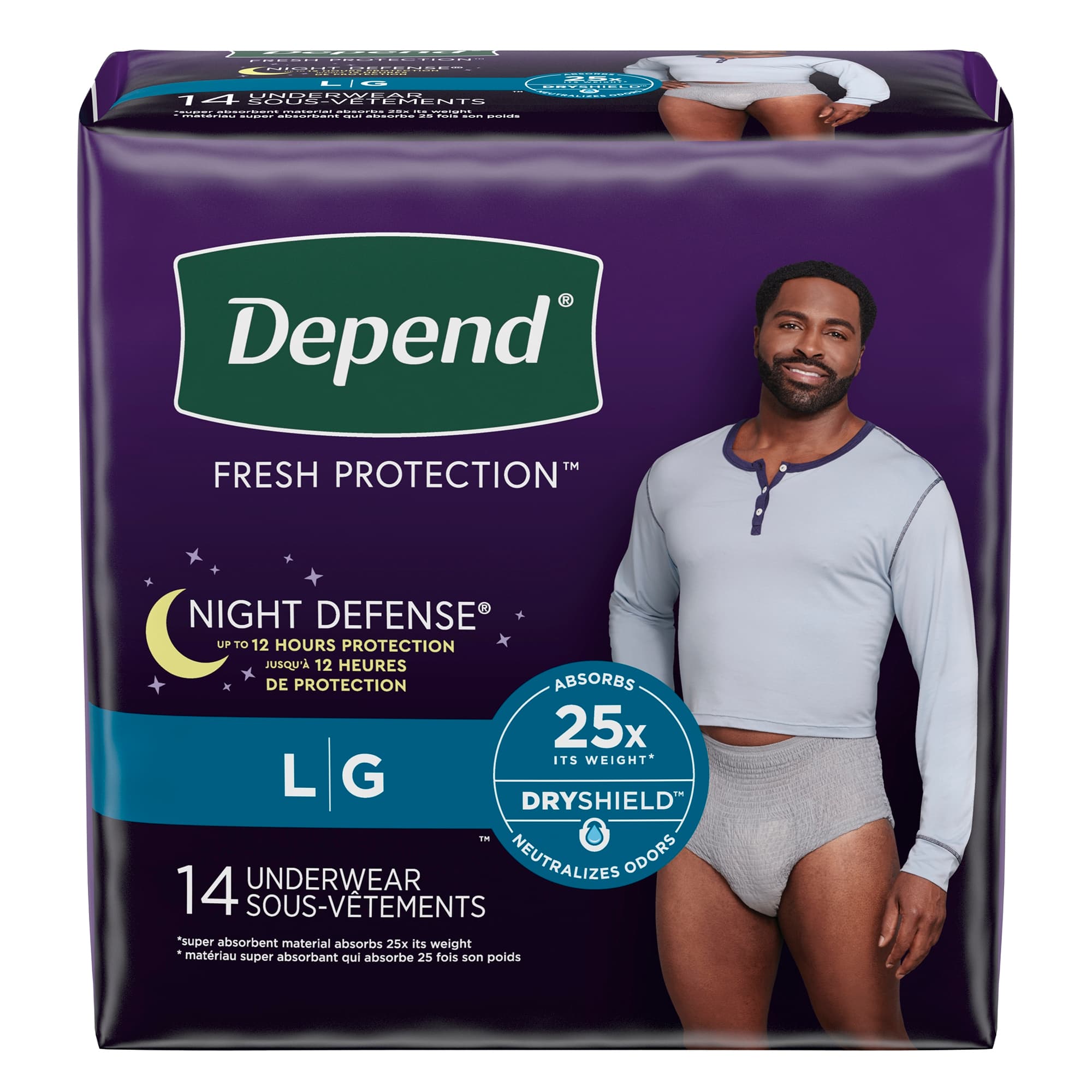 Depend Night Defense Underwear for Men - Image 1