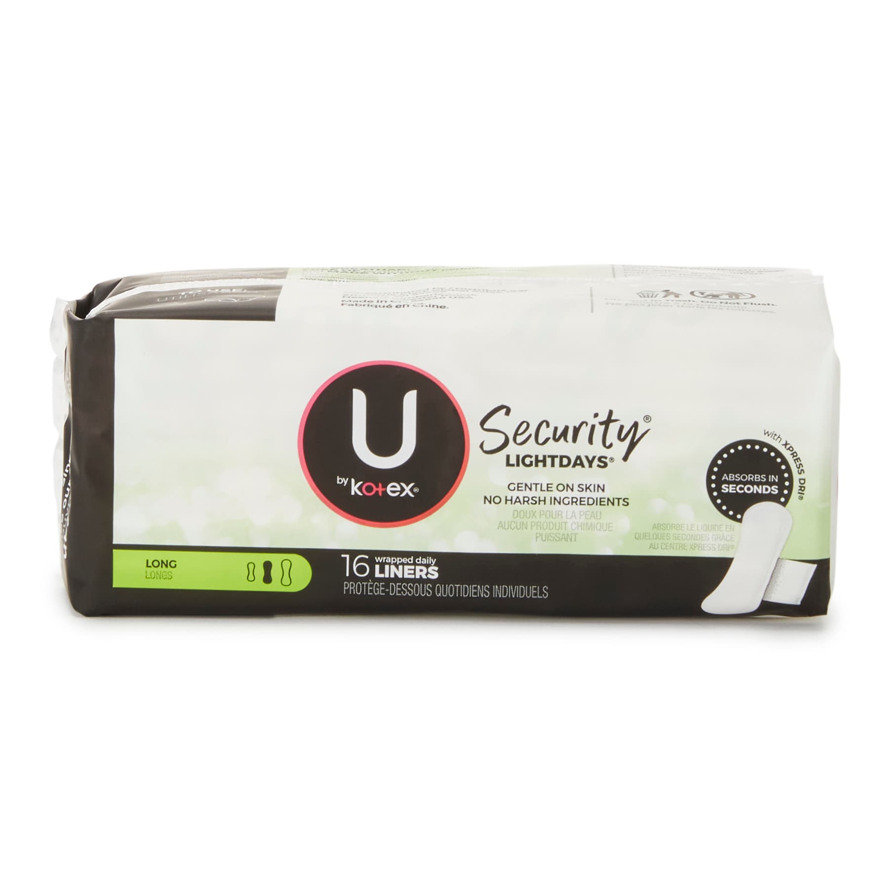U By Kotex Security Lightdays Liners, Long - Image 2