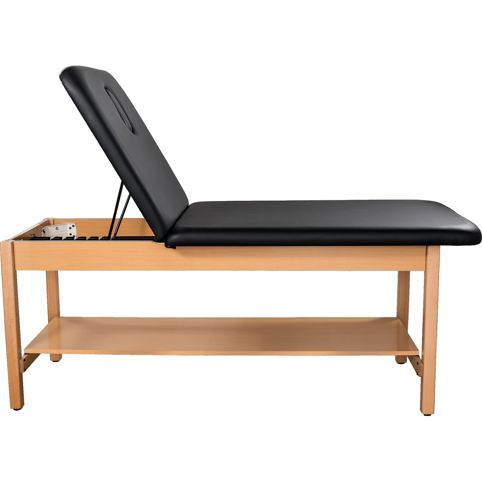 Hausmann Timber Solid Wood Treatment Table with H-Brace - Image 6