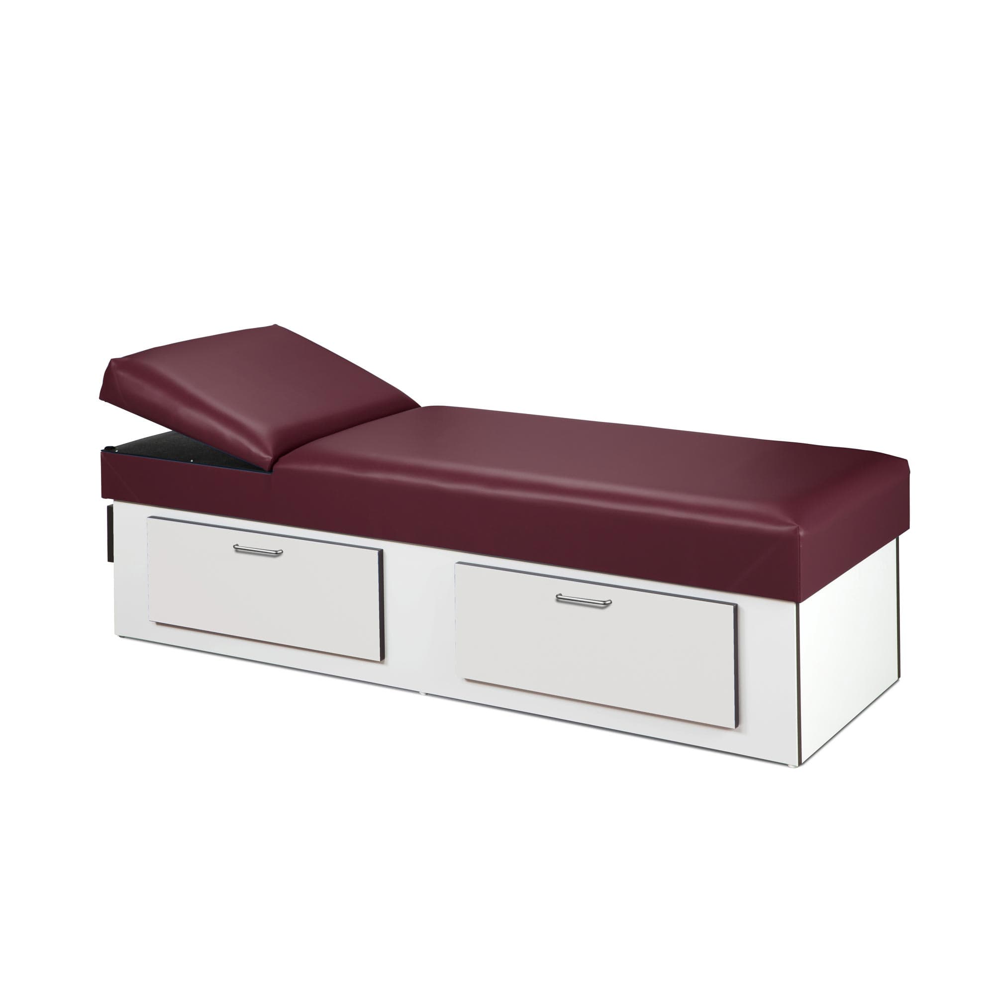 Clinton upholstered apron recovery couch with double drawer storage - Image 3