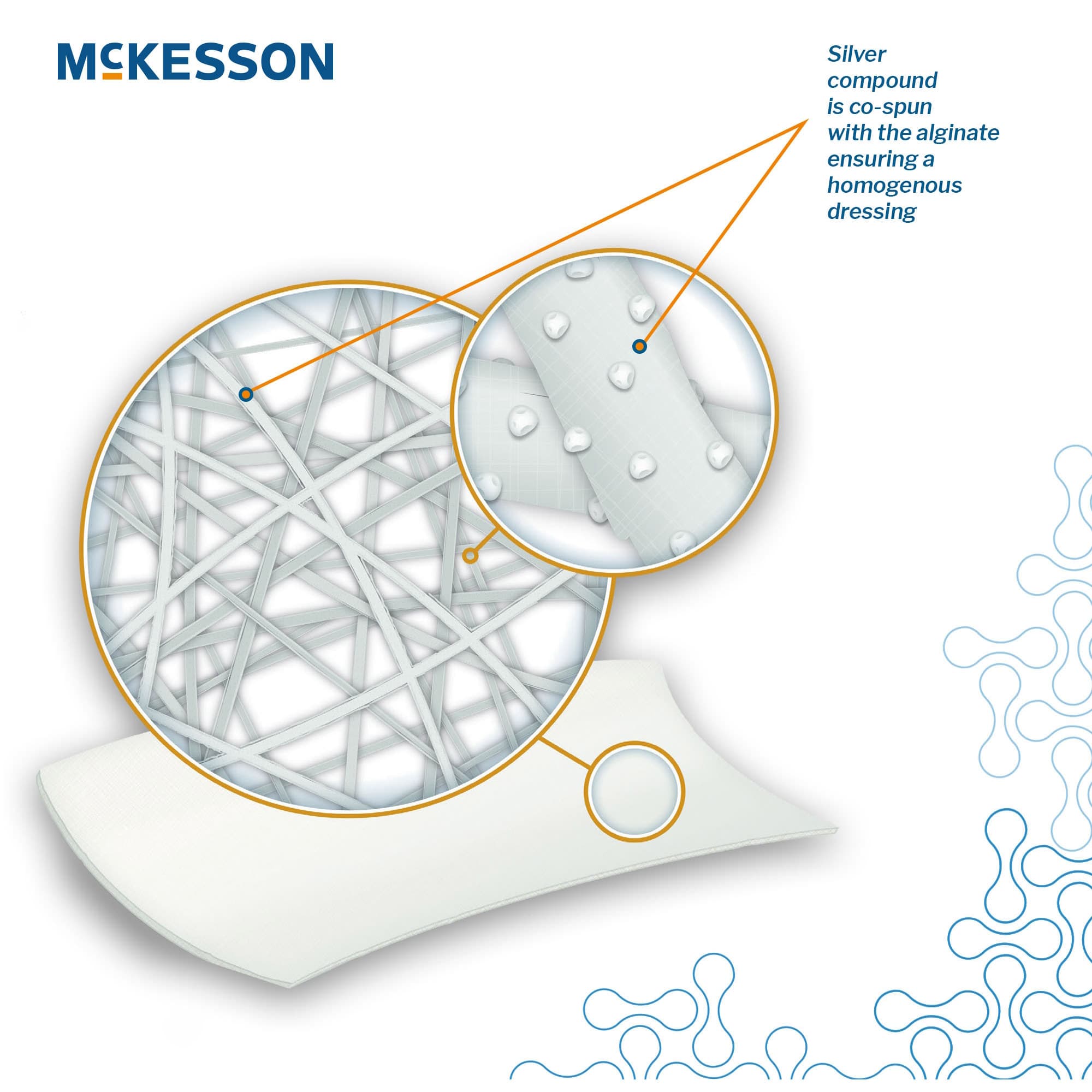 McKesson Silver Alginate Dressing White Rectangle Sterile - Image 3