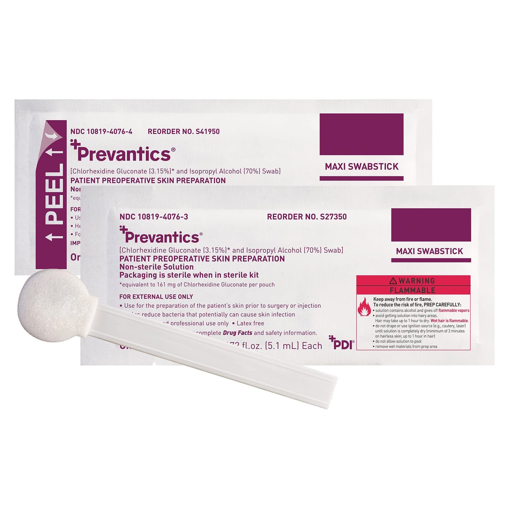 Prevantics Chlorhexidine Gluconate Impregnated Swabstick - Image 2