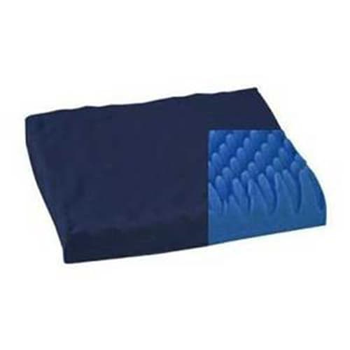 Convoluted Wheelchair Cushion With Navy Cover, 18 x 16 x 3 Inch