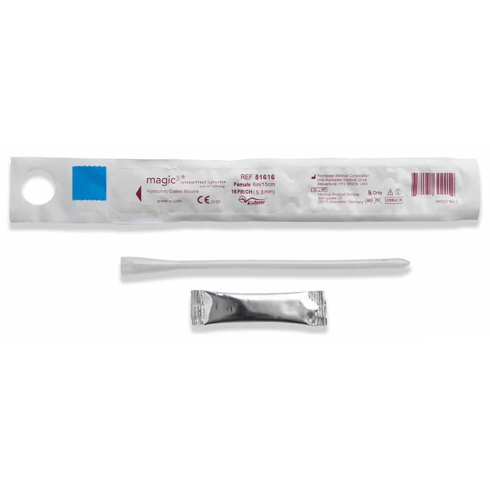 MAGIC3 Hydrophilic Intermittent Catheter for Female, Straight Tip - Image 1