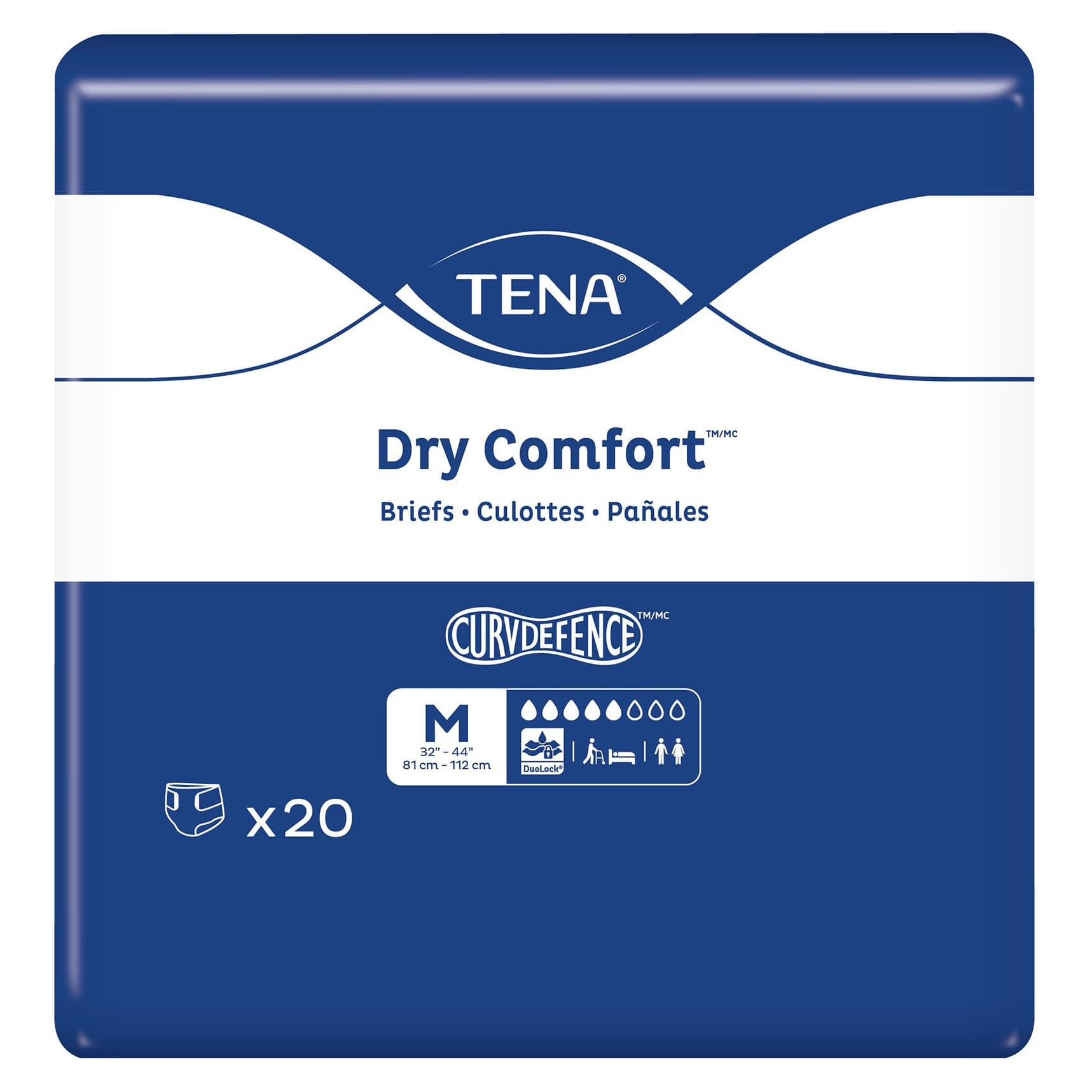 TENA Dry Comfort Incontinence Brief with CurvDefense - Image 1