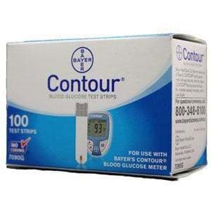 Bayer Contour Next Blood Glucose Test Strips - Box of 100 - Image 1