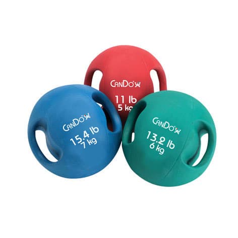 CanDo Molded Dual Handle Medicine Ball