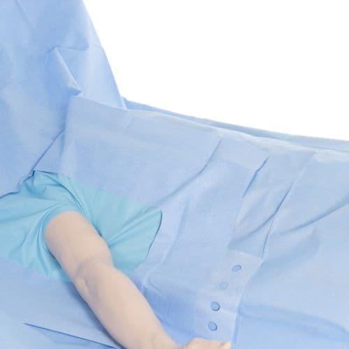 O and M Halyard Inc Orthopedic Drape Blue 76 W x 120 L Inch Without Covers - Case of 14 - Image 2