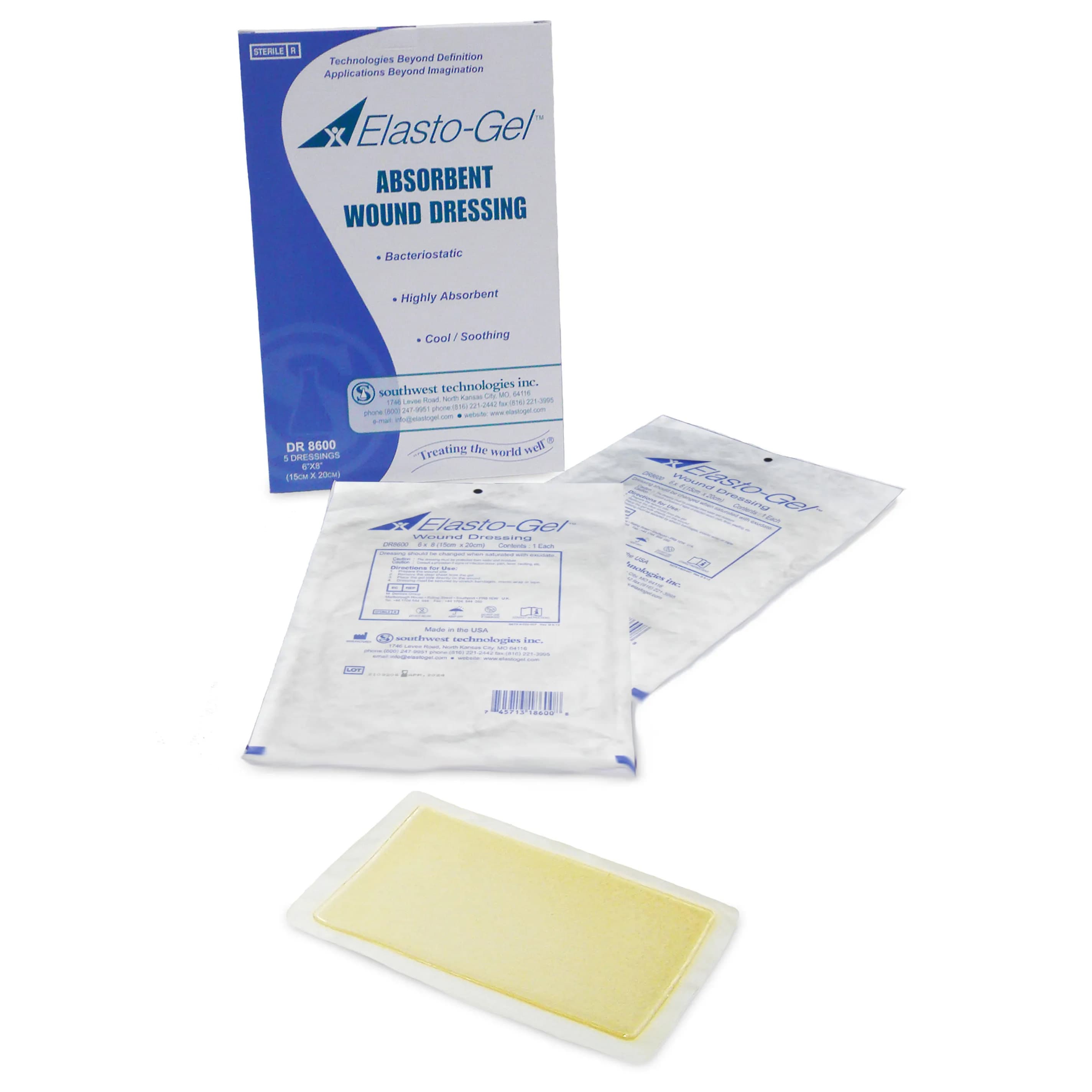 Elasto-Gel Absorbent Wound Dressing, 4-Way Stretch Backing - Image 2