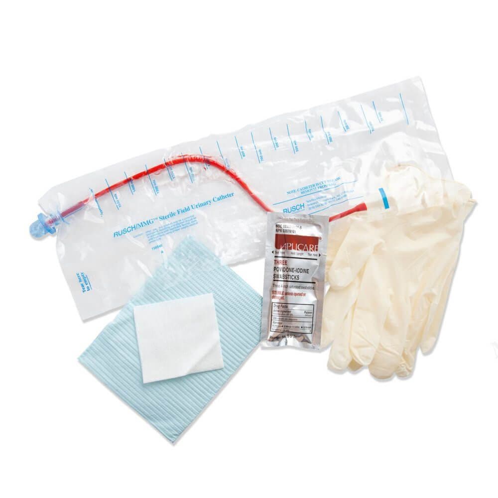 Rusch MMG Intermittent Red Rubber Catheter Closed System Kit