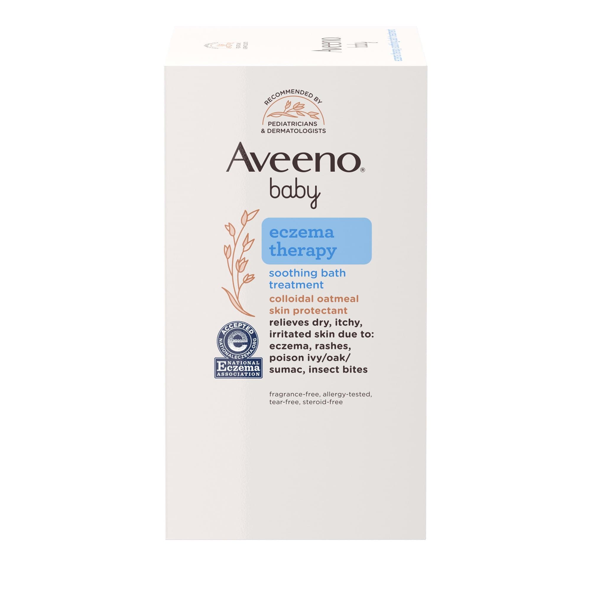 Aveeno Bath Additive Baby Eczema Therapy Powder, 3.75 oz - Box of 5 - Image 2