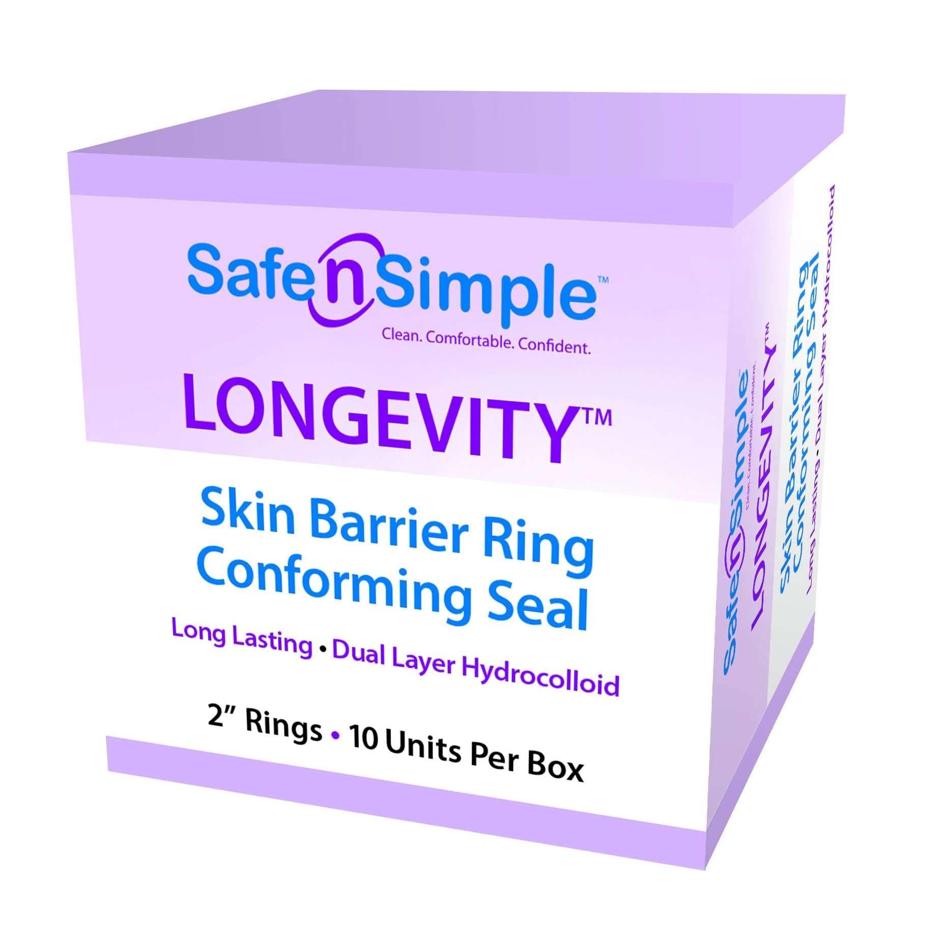Safe n' Simple Longevity Conforming Skin Barrier Ring, 2 Inches - Case of 160 - Image 1