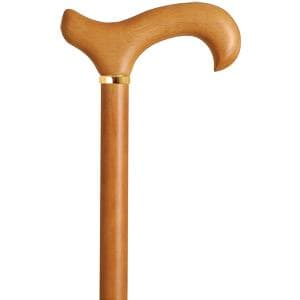 Alex Orthopedic Men's Derby Handle Wood Cane, Natural Stain
