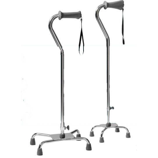 Lumex Silver Collection Quad Cane with Ortho-Ease Grip