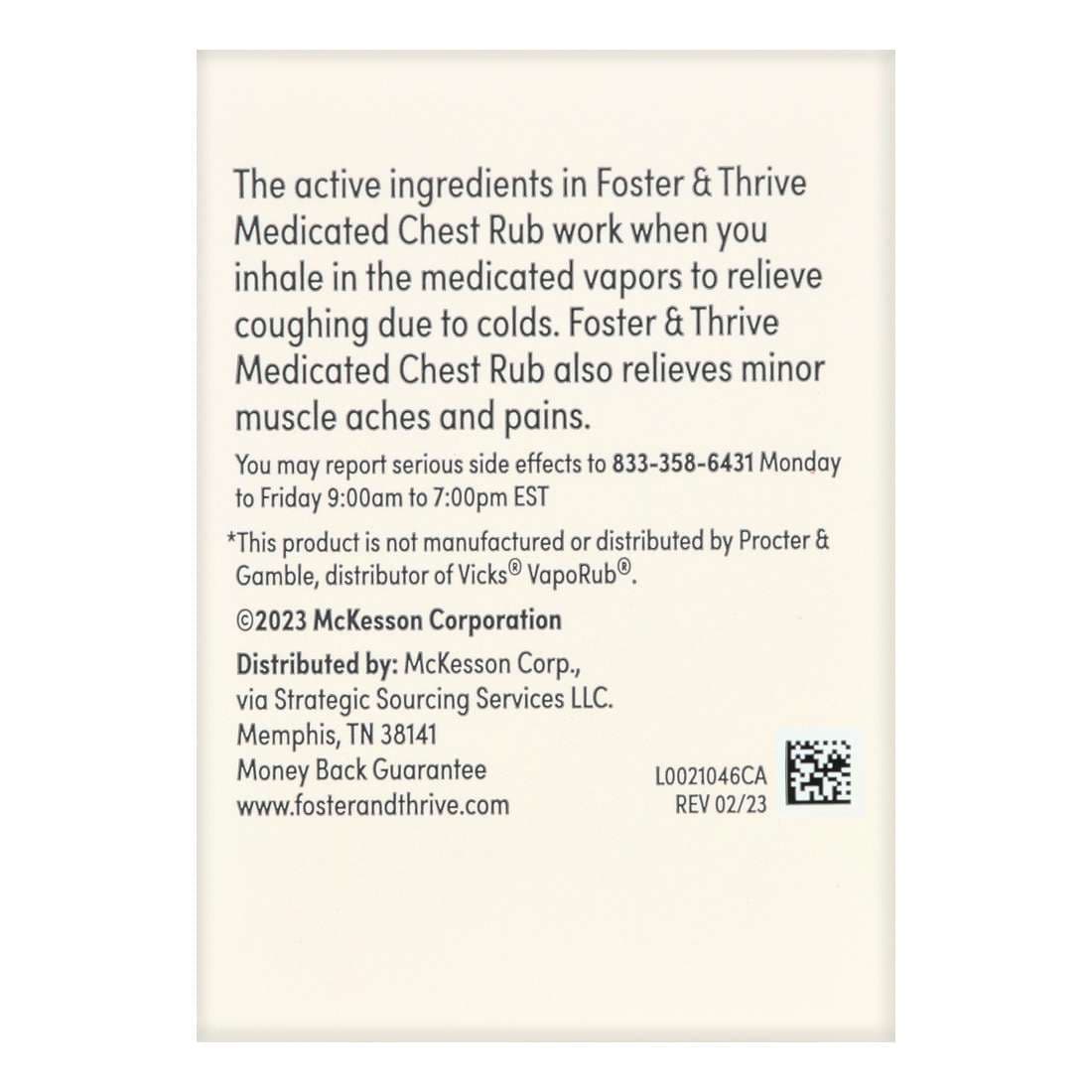 Foster & Thrive Chest Rub Ointment, 3.53 oz - Image 2