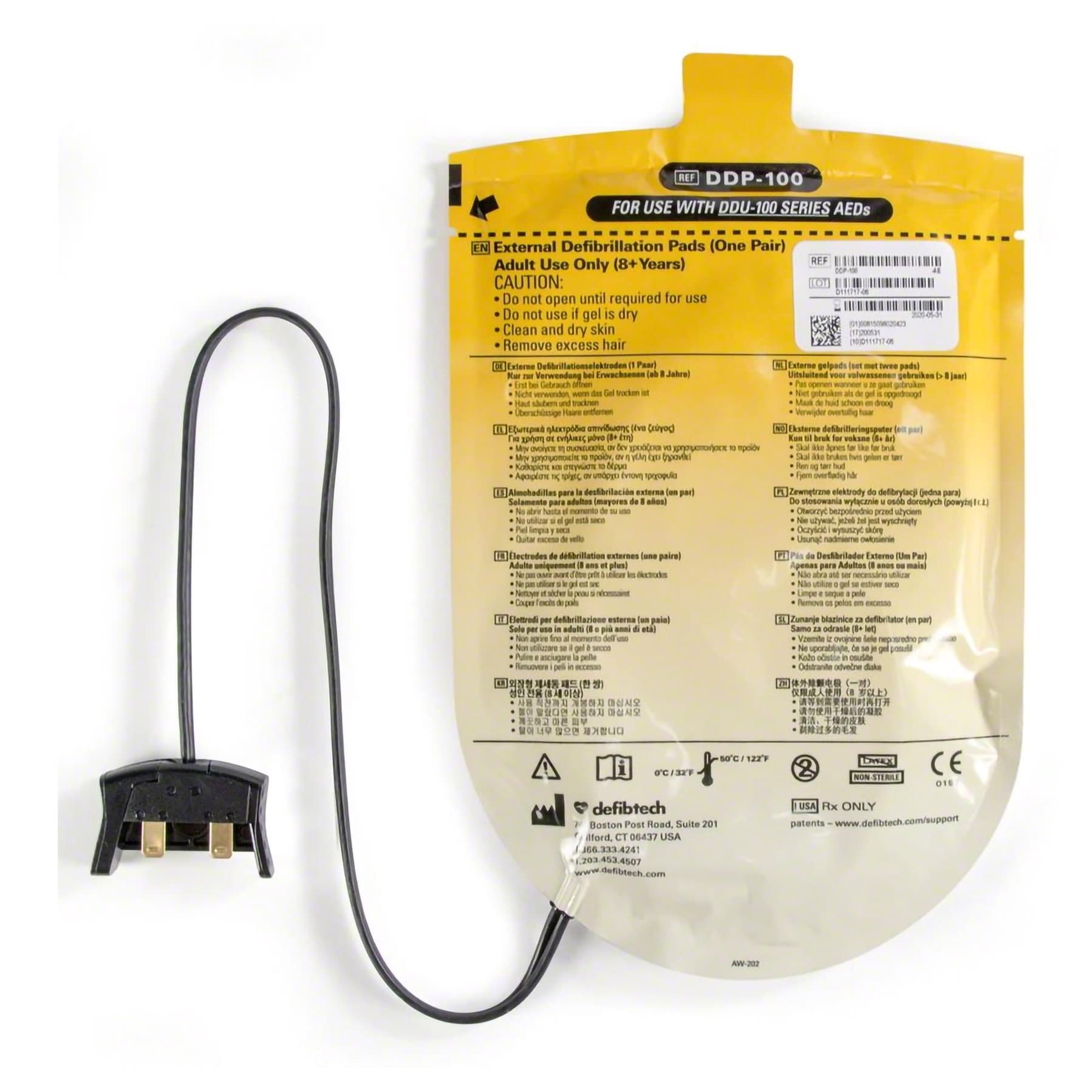 Defibtech Lifeline Adult AED Defibrillator Disposable Pads - Image 2