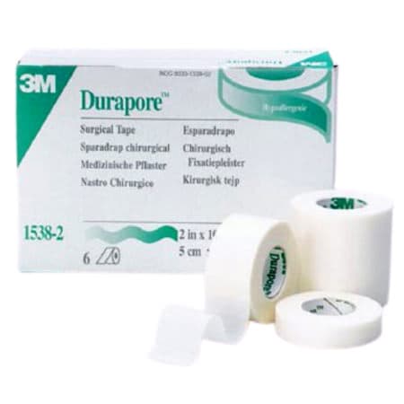 3M Durapore Waterproof Surgical Tape, 2 Inch x 10 Yard - Case of 60 - Image 1