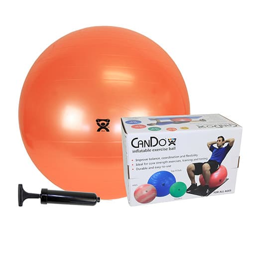 CanDo Exercise Ball Economy Set, 22 Inch, Orange - Image 1