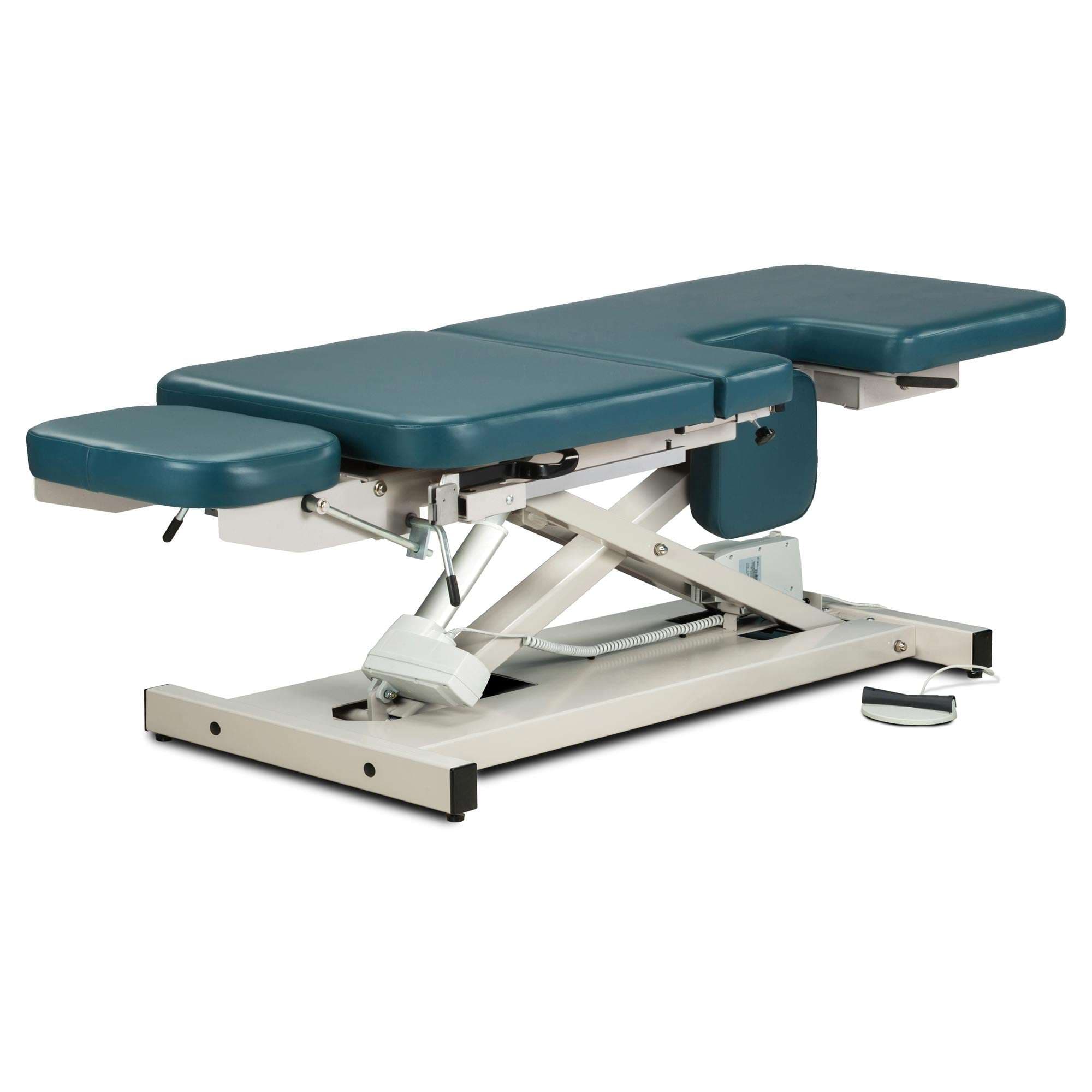 Clinton open base, multi-use power imaging table with stirrups - Image 4