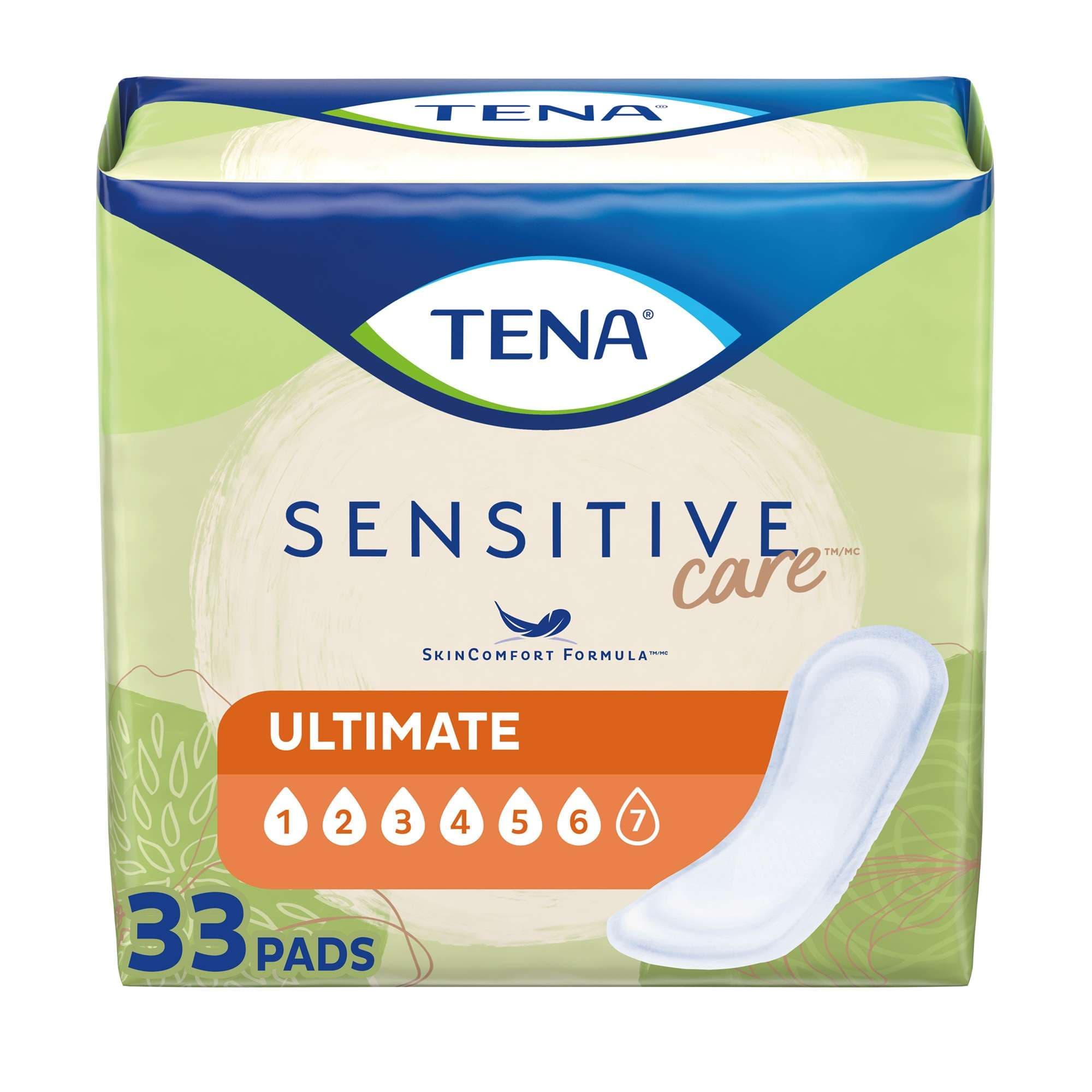 TENA Sensitive Care Ultimate Incontinence Pads - Package of 33 - Image 1