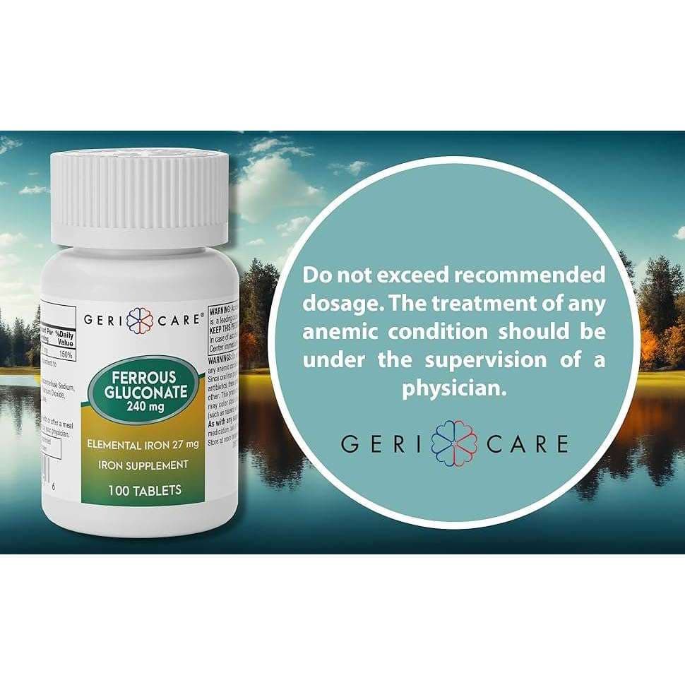 Geri-Care Ferrous Gluconate Iron Supplement Tablets - Image 3
