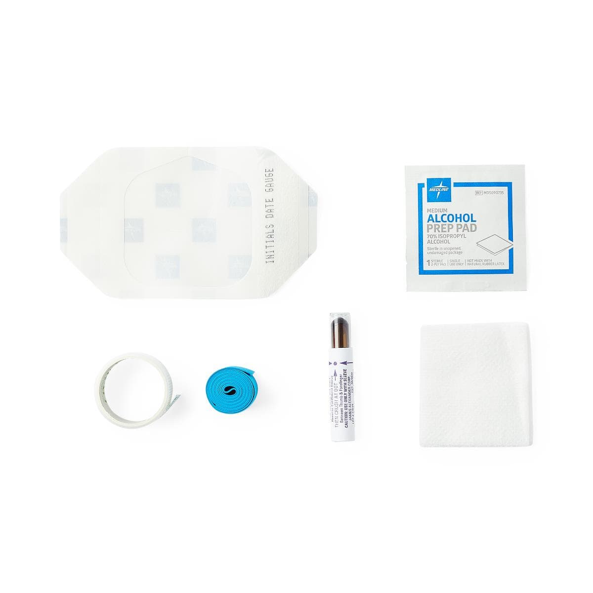 Medline Alcohol Prep Pad 7-Piece IV Start Kit - Image 1