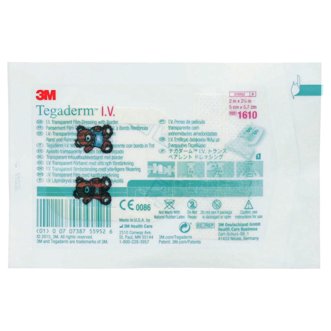 3M Tegaderm IV Transparent Adhesive Film Dressing with Border - Image 3